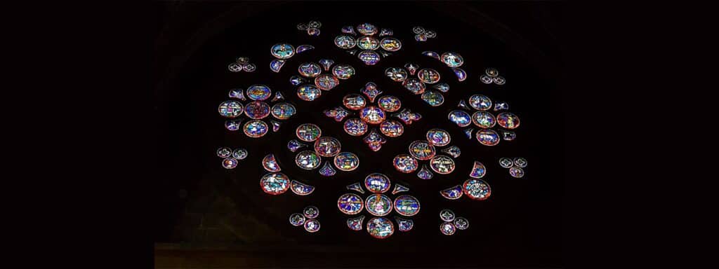vitrail rose cathédrale de Lausanne